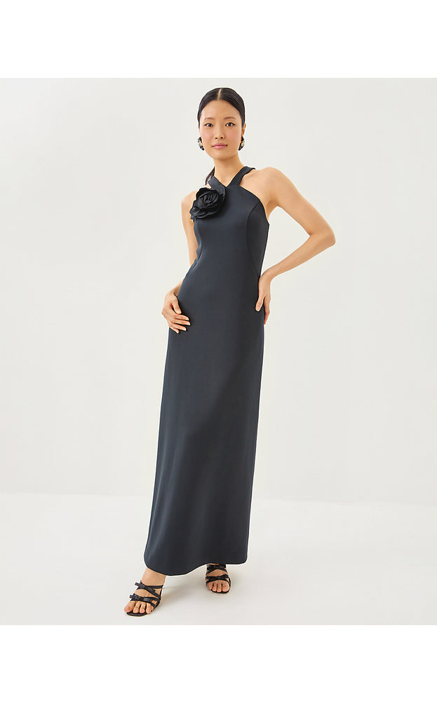 Gianna Halter Maxi Dress - Noir