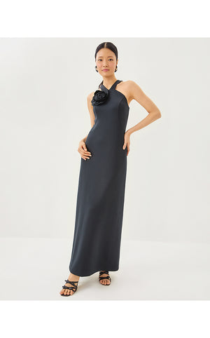 Gianna Halter Maxi Dress - Noir