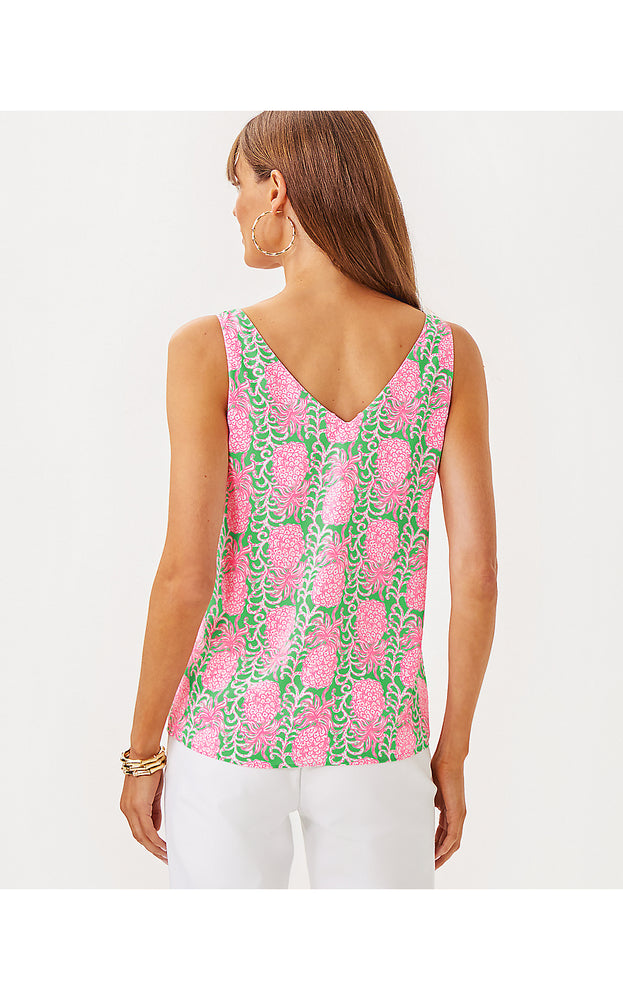 Florin Straight Hem Top - Fauna Green - Party Like A Pineapple