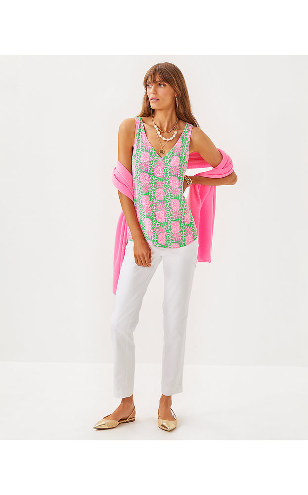 Florin Straight Hem Top - Fauna Green - Party Like A Pineapple