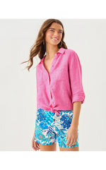 5" Gretchen High Rise Short - Breezy Aqua Best Fronds Forever