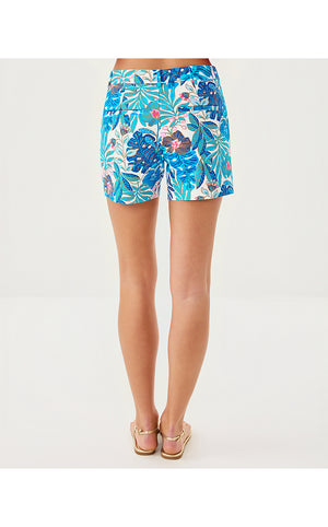 5" Gretchen High Rise Short - Breezy Aqua Best Fronds Forever