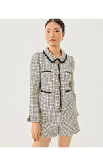 Kalara Boucle Jacket - Coconut Lurex Houndstooth Boucle