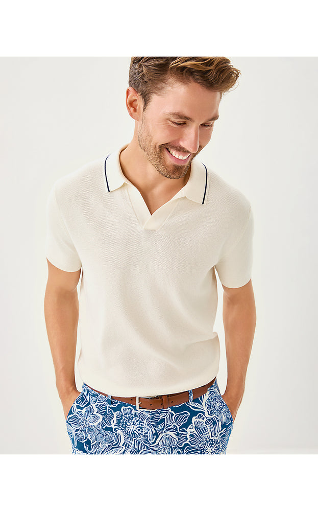 Men's Stuff Devonn Polo Sweater - Coconut
