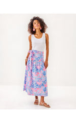 Corina Cotton Midi Skirt - Multi Elephant Splash