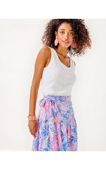 Corina Cotton Midi Skirt - Multi Elephant Splash