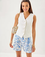 Bleecker Linen Vest - Resort White