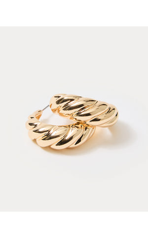 Seacrets Hoop Earrings - Gold Metallic
