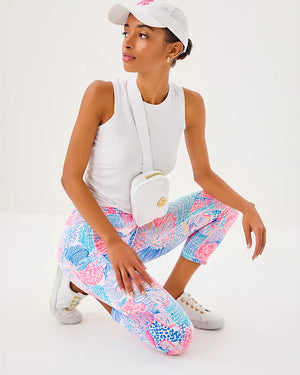 UPF 50+ Luxletic 21" Weekender High Rise Crop Legging - Multi Roar of The Seas