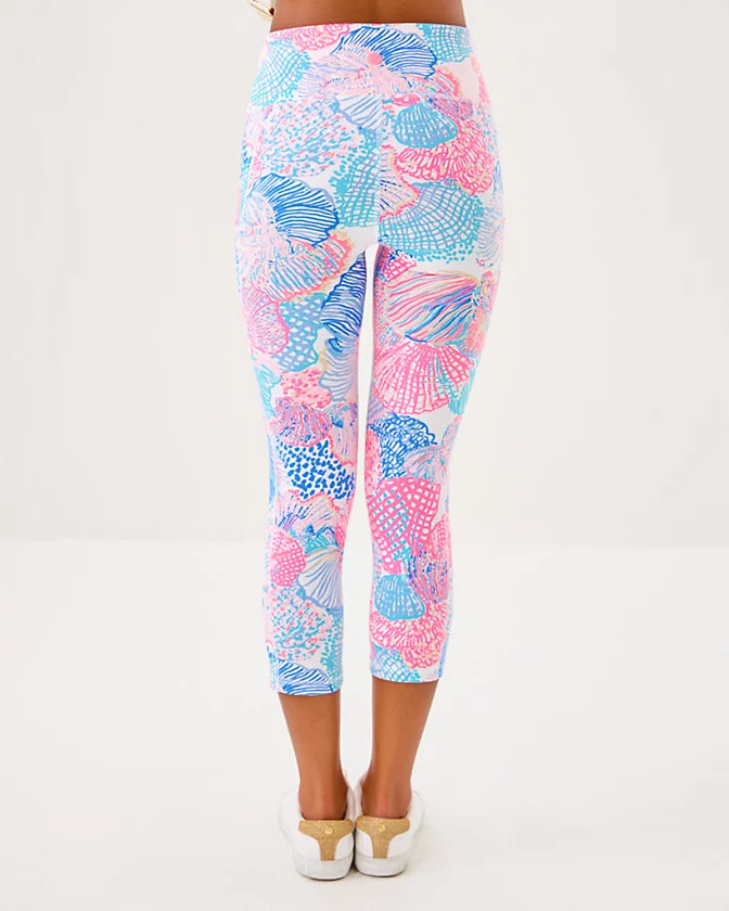 UPF 50+ Luxletic 21" Weekender High Rise Crop Legging - Multi Roar of The Seas