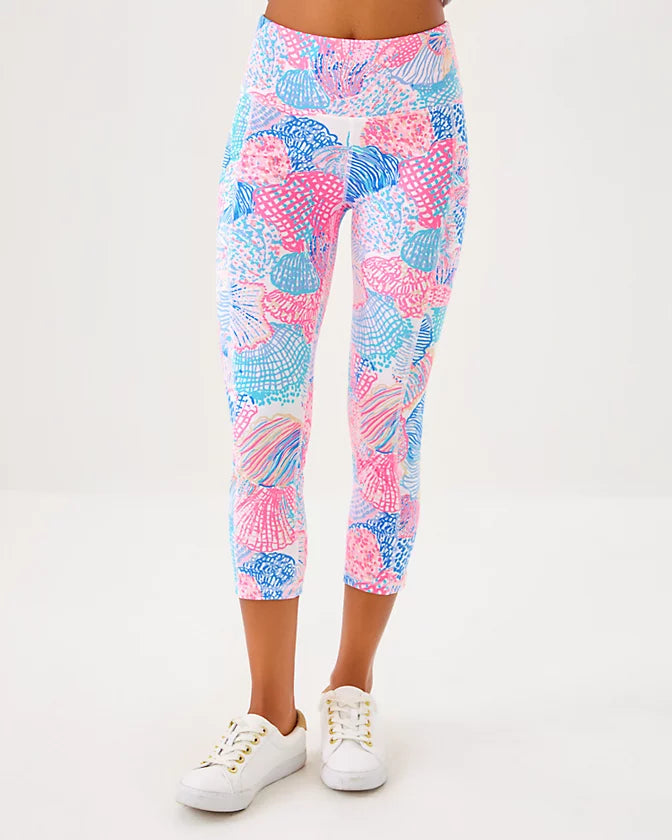 UPF 50+ Luxletic 21" Weekender High Rise Crop Legging - Multi Roar of The Seas