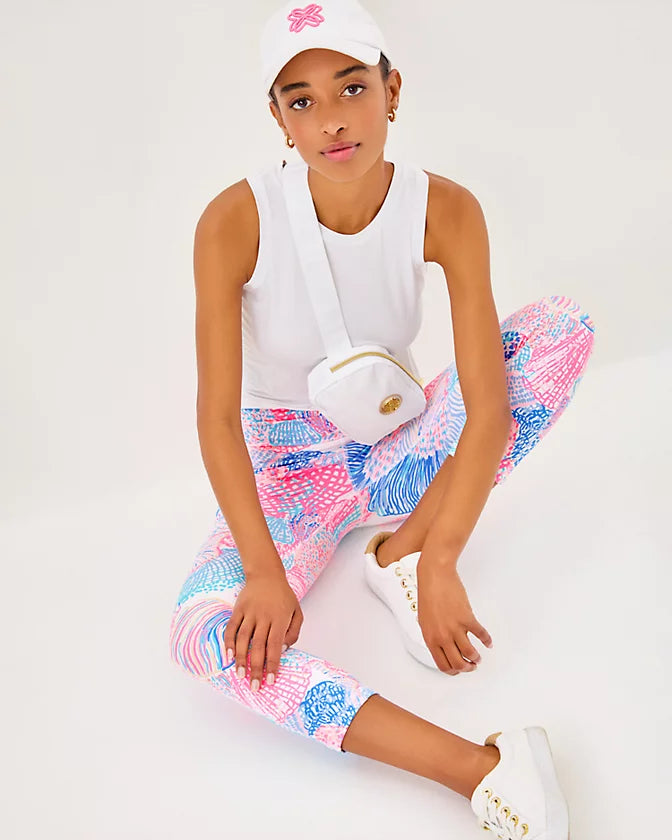 UPF 50+ Luxletic 21" Weekender High Rise Crop Legging - Multi Roar of The Seas