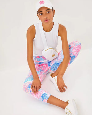UPF 50+ Luxletic 21" Weekender High Rise Crop Legging - Multi Roar of The Seas