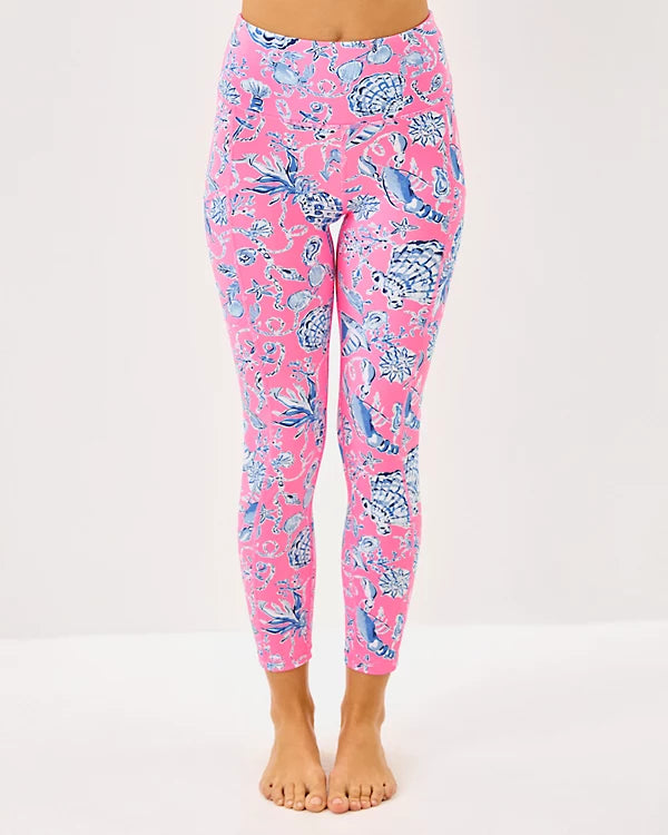 UPF 50+ Luxletic 24" Weekender High Rise Midi Legging - Rousseau Pink Barefoot Beachcombers