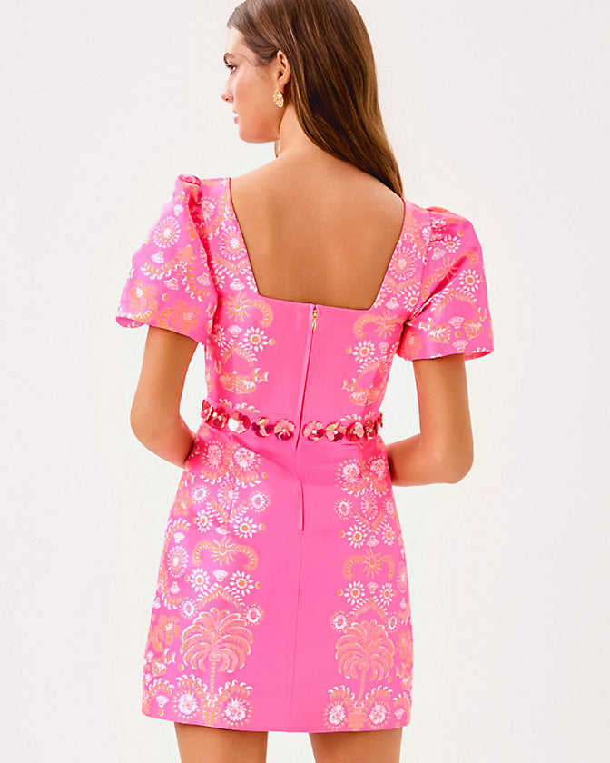 Cohen Skirted Romper - Sunkissed Pink Breezy Palm Engineered
