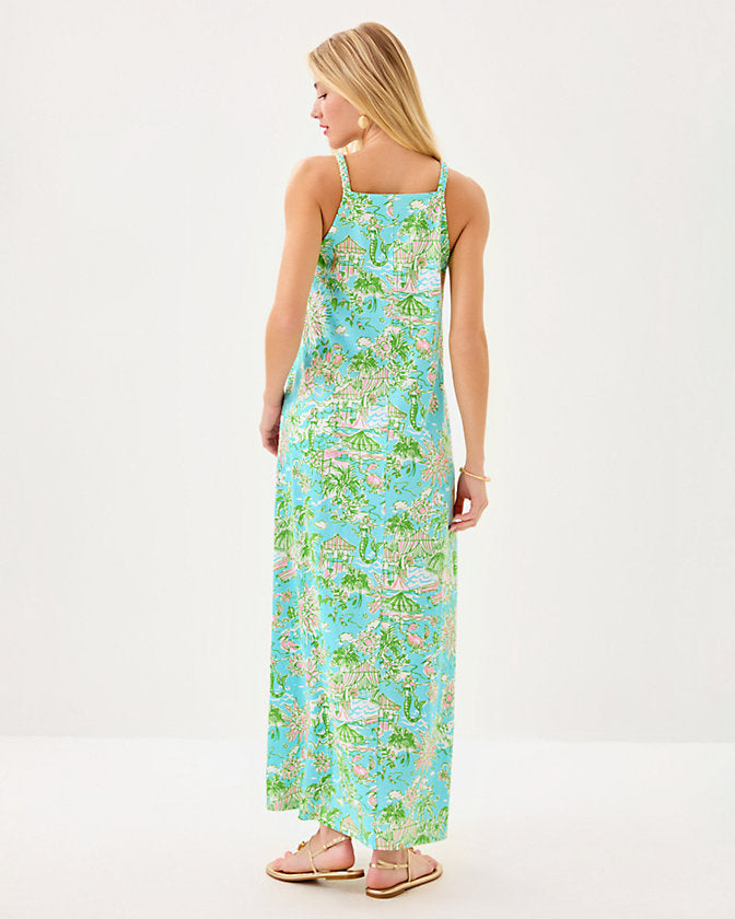 Kyleigh Maxi Dress - Fresh Water Blue Sunbathers Bliss