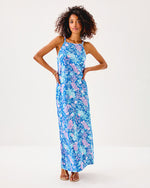 Kyleigh Maxi Dress - Sunwashed Blue Citrus Crush