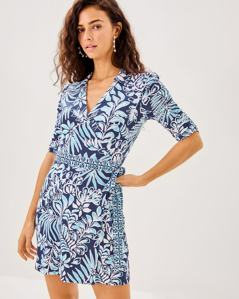 Ibby Skirted Romper - Sapphire Pool Summer Shorelines Engineered Romper