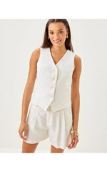 5" Dewey Linen Short - Resort White