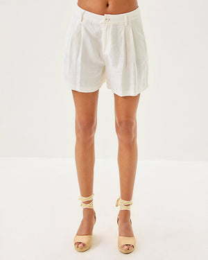 5" Dewey Linen Short - Resort White