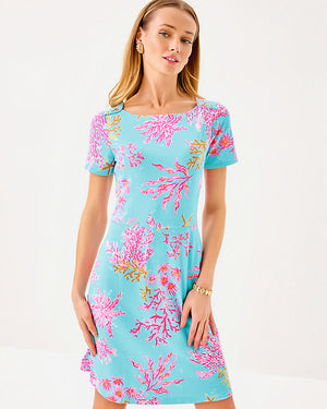 UPF 50+ Bray Dress - Multi Royal Coral