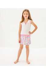Girls Mini Suzette Sweater Tank - Resort White