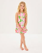 Little Lilly Classic Shift Dress - Multi Seaside Garden Overprint
