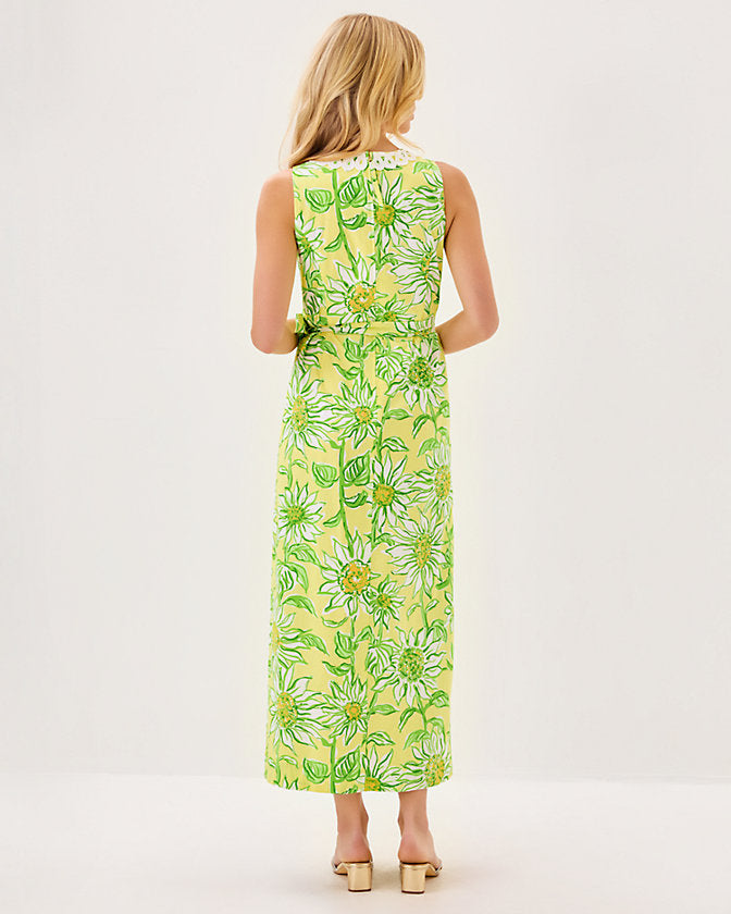 Fresia Stretch Maxi Shift Dress - Limoncello Sunbelievable