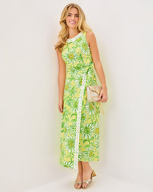 Fresia Stretch Maxi Shift Dress - Limoncello Sunbelievable