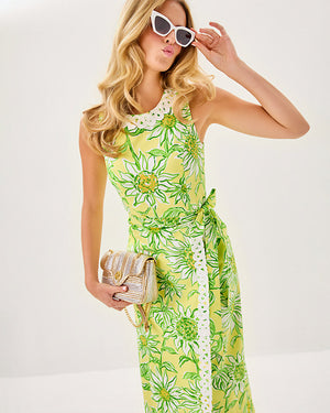 Fresia Stretch Maxi Shift Dress - Limoncello Sunbelievable