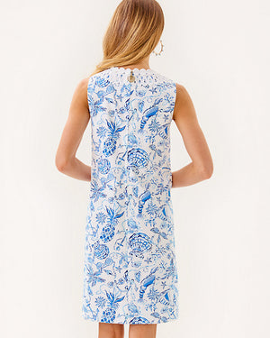 Anabelle Stretch Shift Dress - Resort White Barefoot Beachcombers