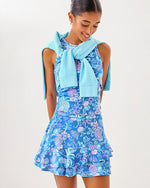 UPF 50+ Romana High Rise Skort- Sunwashed Blue Citrus Crush