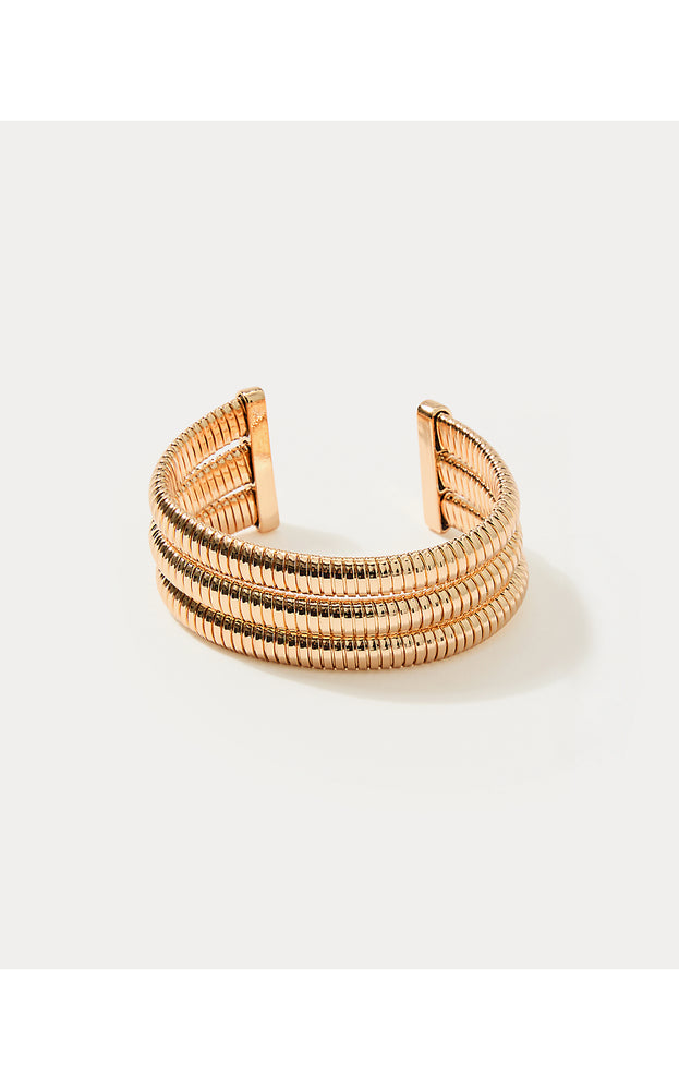 Chevs Kiss Cuff Bracelet - Gold Metallic