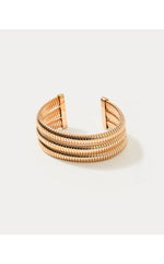 Chevs Kiss Cuff Bracelet - Gold Metallic