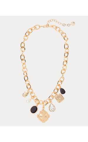 Sunset Shadows Charm Necklace - Noir