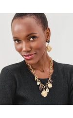 Sunset Shadows Charm Necklace - Noir