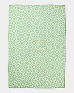 Tablecloth with Piped Edge - Multi Bamboo Trellis with Bamboo Border