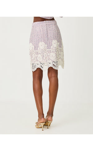 Bettany Boucle Skirt - Pink Bliss Blushing Boucle