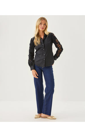 The Lace Lilly Shirt - Noir