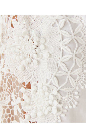 The Lace Lilly Shirt - Resort White