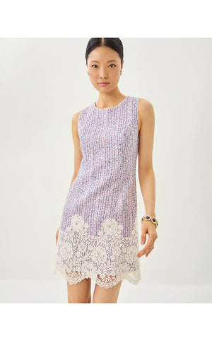 Sharone Boucle Shift Dress - Pink Bliss Blushing Boucle