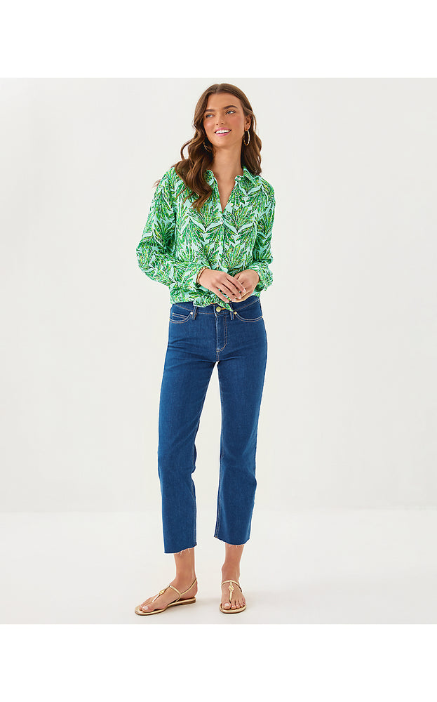 28" Lindessa High Rise Crop Jean - Medium Wash