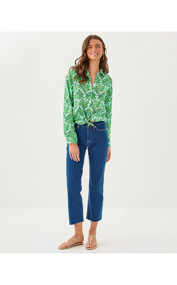 28" Lindessa High Rise Crop Jean - Medium Wash