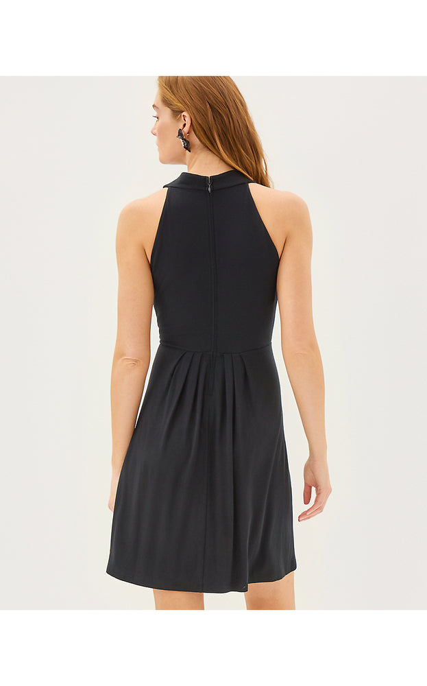 Wisteria V-Neck Dress - Noir