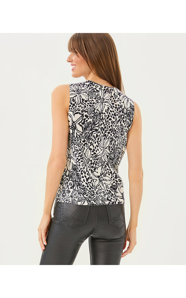 Fairley Sweater Shell Top - Onyx Lots To Spot