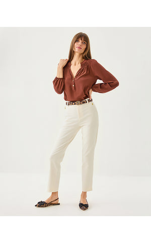 Skinny Logo Belt - Multi Leopard Faille