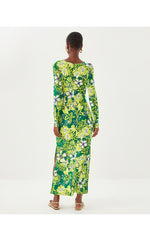 Alessani Maxi Dress - Fiddle Leaf Green Once And Floral