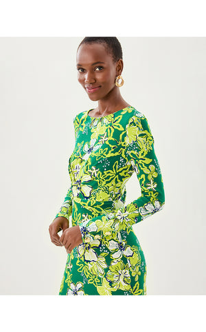 Alessani Maxi Dress - Fiddle Leaf Green Once And Floral