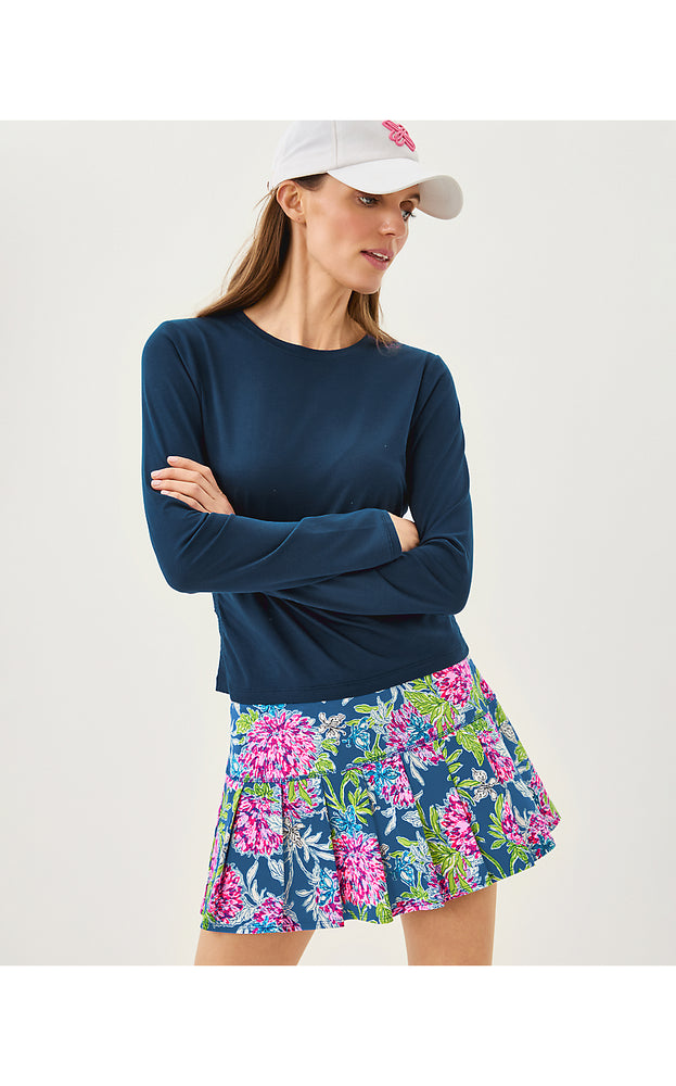 UPF 50+ Luxletic Freesia Pleated Skort - Dahlia Licious