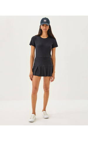 UPF 50+ Luxletic Freesia Pleated Skort - Noir